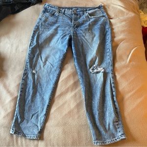 Straight high rise jeans